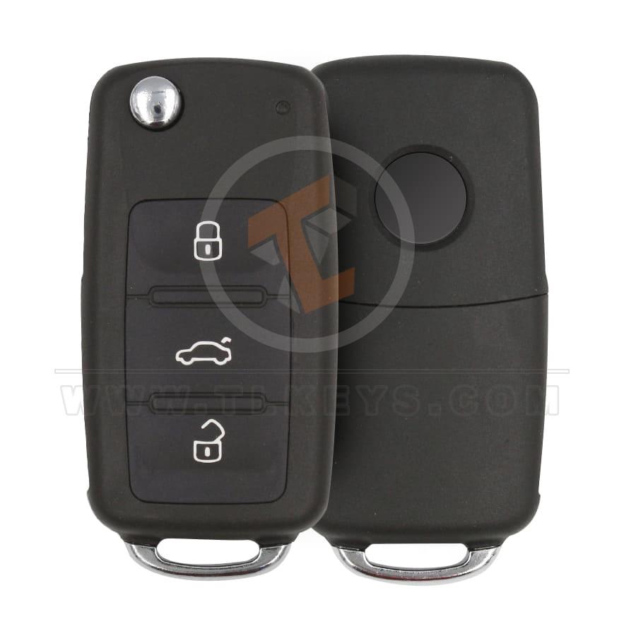  Volkswagen Flip Key Remote 2015 2019 433MHz 3 Buttons Remote Type Smart Proximity